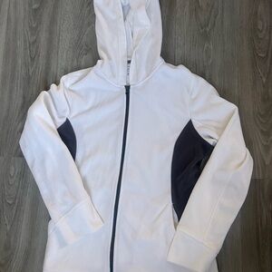 White Tek Gear Full-Zip Fleece Hoodie (Size M)